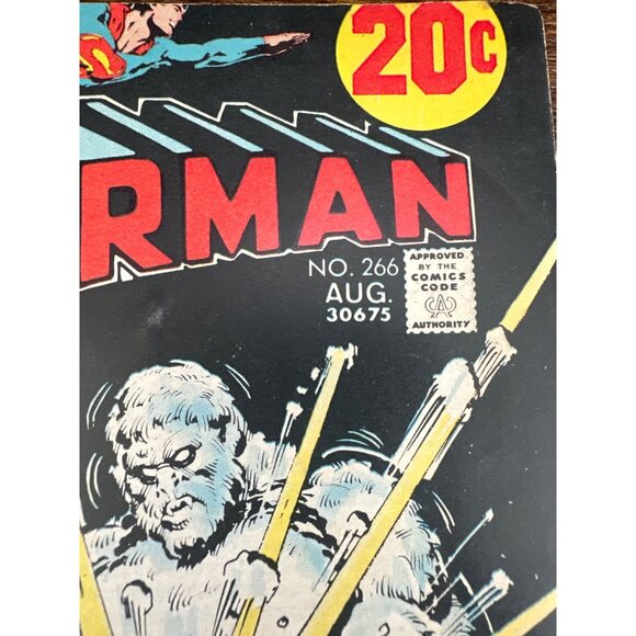 DC Comics Superman #266 August 1973 The Abominable Snowman Issue Bagged Boarded - Picture 2 of 4